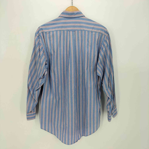 アクアスキュータム AQUASCUTUM 90‐00S 日本製 ストライプ L/S ボタンダウンシャツ メンズ JPN:M
