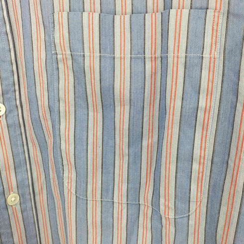 アクアスキュータム AQUASCUTUM 90‐00S 日本製 ストライプ L/S ボタンダウンシャツ メンズ JPN:M