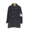 バーバリーブラックレーベル BURBERRY BLACK LABEL 裏地ノバチェック シルバーボタン ウールメルトン ピーコート メンズ JPN:M