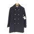 バーバリーブラックレーベル BURBERRY BLACK LABEL 裏地ノバチェック シルバーボタン ウールメルトン ピーコート メンズ JPN:M