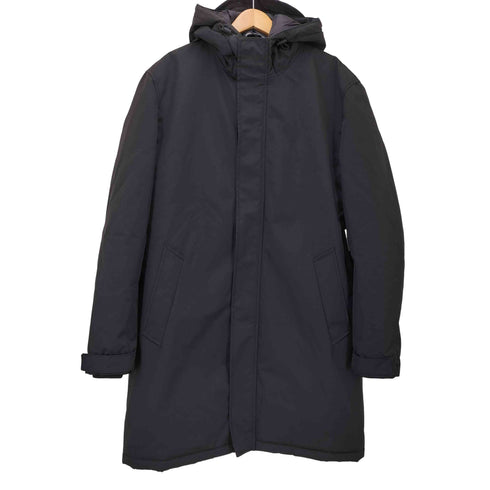 ザラ ZARA フーデット パテッド ジップアップ コート 中綿 メンズ import:L