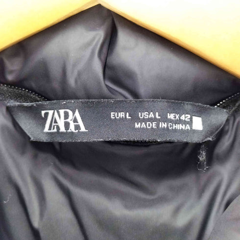 ザラ ZARA フーデット パテッド ジップアップ コート 中綿 メンズ import:L