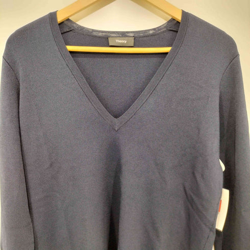 セオリー theory 16AW サンプル レーヨンナイロン Vネックニットセーター レディース