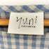 ユニ yuni ギンガムチェック 七分袖 ボートネック ブラウス レディース