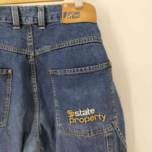 state property ロゴ刺繍 バギーデニム メンズ