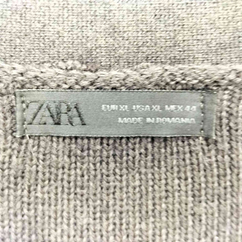 ザラ ZARA ジップアップ ニット カーディガン メンズ import:XL
