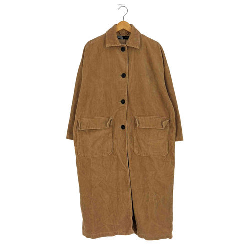 ザラ ZARA フラップポケット コーデュロイコート レディース import:S