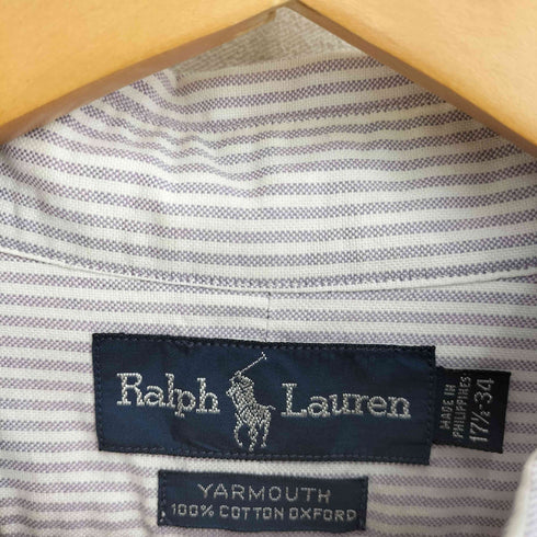 ラルフローレン RALPH LAUREN 90S-00S YARMOUTH ポニー刺繍 ストライプ ボタンダウン シャツ ビックサイズ メンズ 34