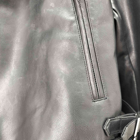 アンダーカバー UNDERCOVER フェイクレザー ダブルライダース ジャケット メンズ M