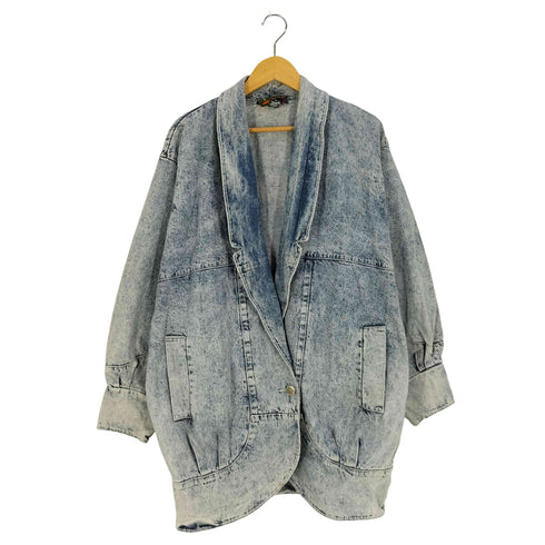 CACTUS California USA製 ドルマンスリーブ ロングデニムジャケット レディース import:L