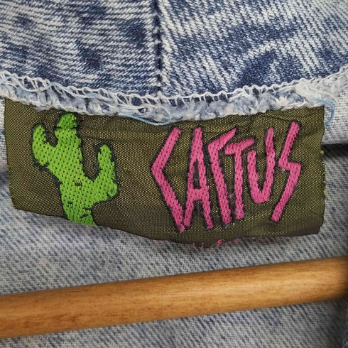 CACTUS California USA製 ドルマンスリーブ ロングデニムジャケット レディース import:L