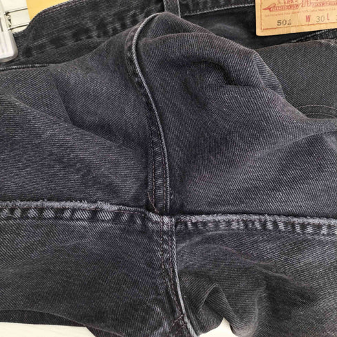 リーバイス Levis 501 USA製 ボタン裏544 FOR WOMEN 後染め ブラック デニムパンツ メンズ W3 L32