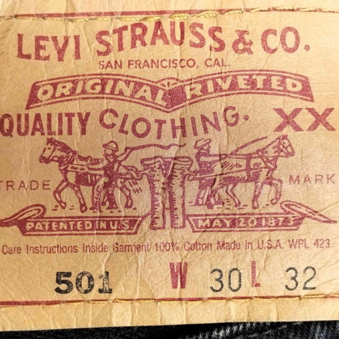 リーバイス Levis 501 USA製 ボタン裏544 FOR WOMEN 後染め ブラック デニムパンツ メンズ W3 L32