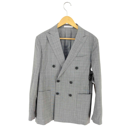 バーニーズニューヨーク BARNEYS NEWYORK REDA ACTIVE ダブルブレスト チェックテーラードジャケット メンズ JPN:46
