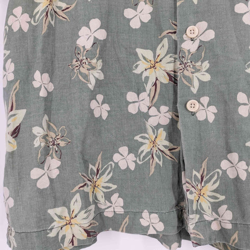 アイゾッド IZOD WASHBLE SILK 花柄 シルク アロハシャツ メンズ import:L