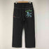 JNCOJEANS ブラックバギーデニムパンツ ポケットプリント メンズ 56
