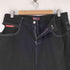 JNCOJEANS ブラックバギーデニムパンツ ポケットプリント メンズ 56