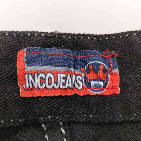 JNCOJEANS ブラックバギーデニムパンツ ポケットプリント メンズ 56
