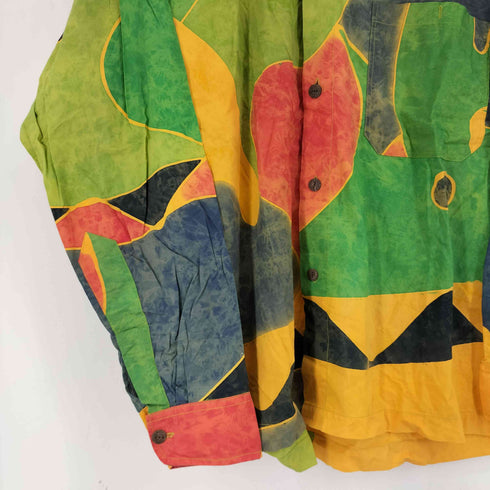 L/S 総柄 シャツ メンズ