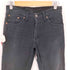 リーバイス Levis 502 革パッチ ストレート ジップフライ ブラック デニム パンツ メンズ 30-33