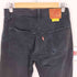 リーバイス Levis 502 革パッチ ストレート ジップフライ ブラック デニム パンツ メンズ 30-33