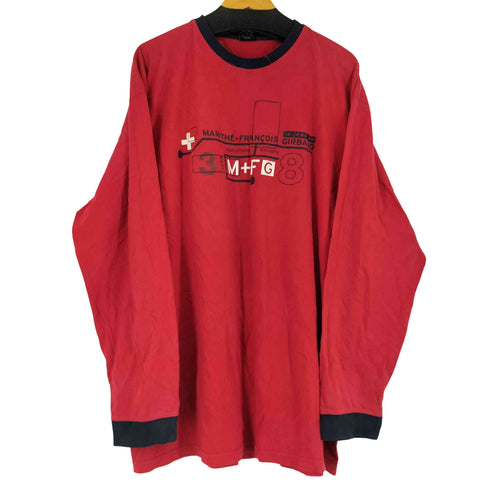 マリテフランソワジルボー MARITHE FRANCOIS GIRBAUD 90S ロゴプリント L/S Tシャツ メンズ JPN:XXL