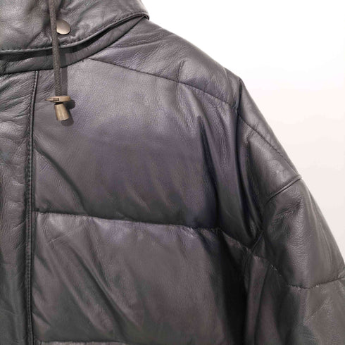 LUDI WIDMAN カウレザー ジップアップ ジャケット メンズ import:L