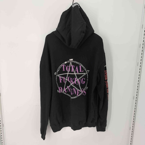 VETEMEMES PRINT PULLOVER HOODIE 両面プリント デスメタル 五芒星 プルオーバーパーカー メンズ