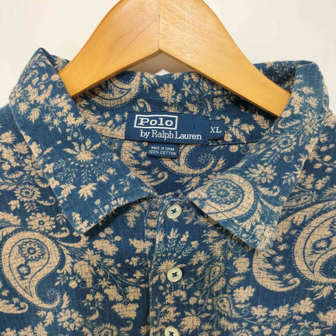 ポロバイラルフローレン Polo by RALPH LAUREN 90S ペイズリー S/S ポロシャツ メンズ import:XL