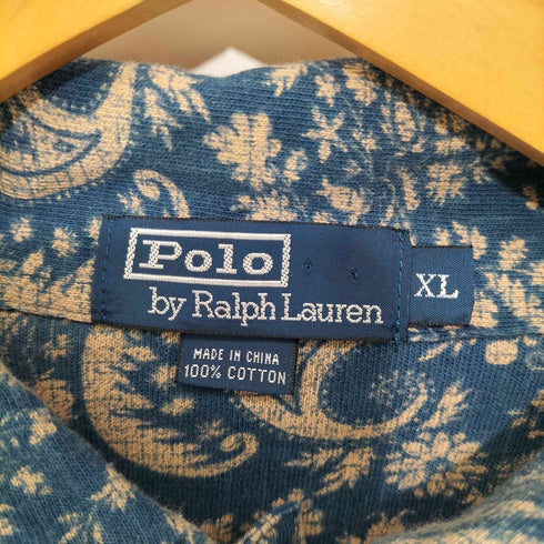 ポロバイラルフローレン Polo by RALPH LAUREN 90S ペイズリー S/S ポロシャツ メンズ import:XL