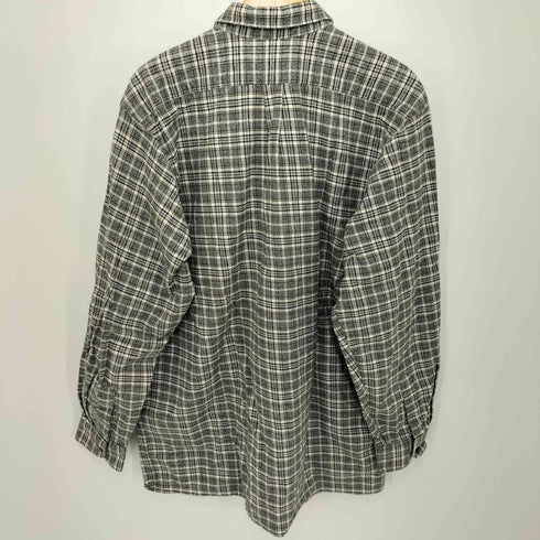 OS Drachten チェック柄 ボタンデザイン コットンロングスリーブシャツ メンズ import:L