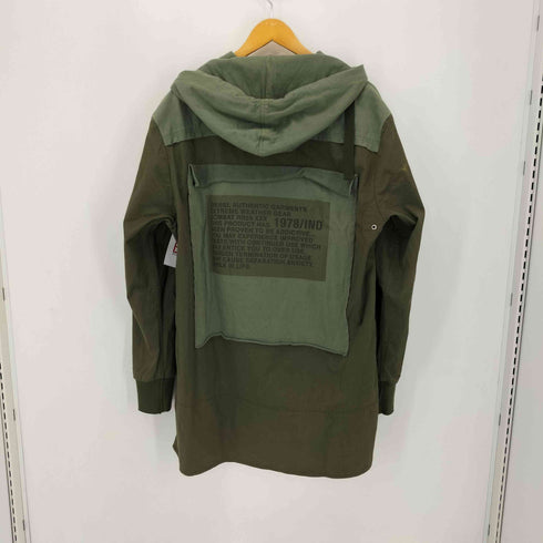 ディーゼル DIESEL フラッグパッチ ミリタリーフーディーシャツジャケット メンズ JPN:L