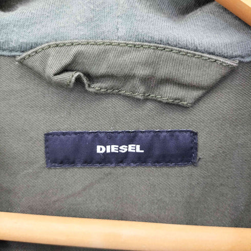 ディーゼル DIESEL フラッグパッチ ミリタリーフーディーシャツジャケット メンズ JPN:L