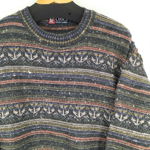 チャップスラルフローレン CHAPS RALPH LAUREN アクリル混 ネップクルーネックニット メンズ JPN:L