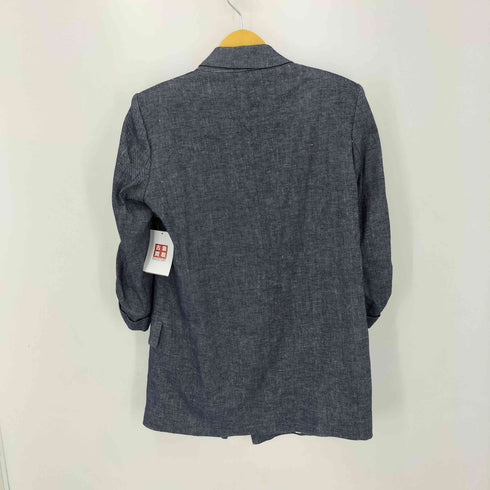 ザラ ZARA LINEN BLEND BLAZER WITH ROLLED-UP SLEEVES レディース import:XS