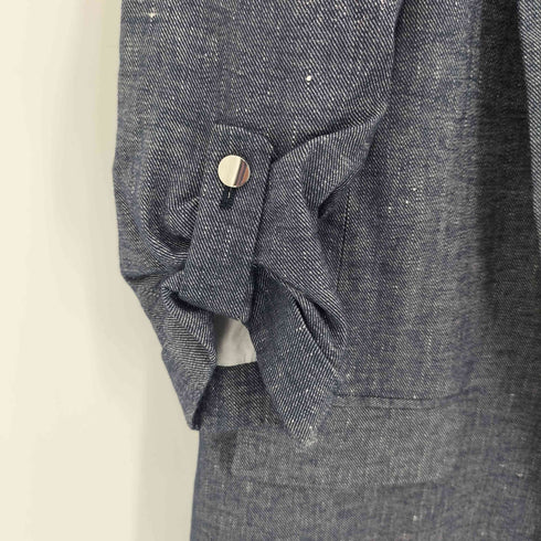 ザラ ZARA LINEN BLEND BLAZER WITH ROLLED-UP SLEEVES レディース import:XS