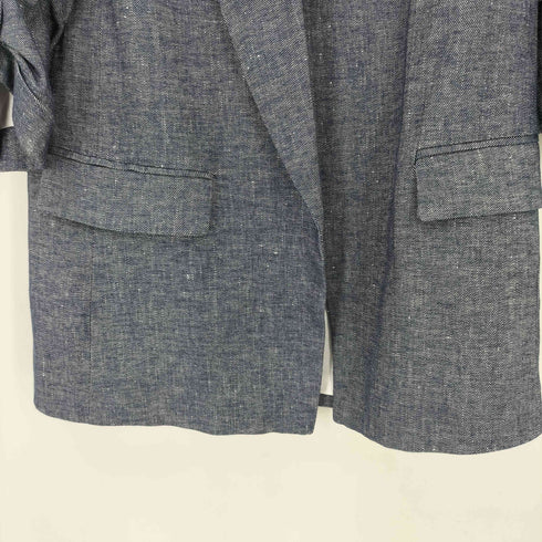 ザラ ZARA LINEN BLEND BLAZER WITH ROLLED-UP SLEEVES レディース import:XS