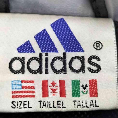 アディダス adidas 90S ロゴ刺繍 裏地メッシュ パッカブル ナイロンジャケット メンズ import:L