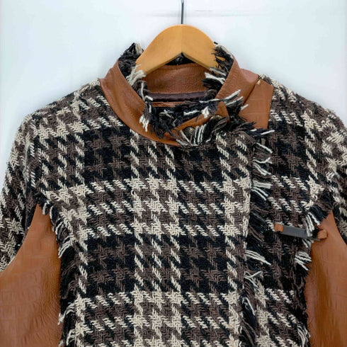 paper denim&cloth レザーツイードドッキング ラーダースジャケット メンズ JPN:L