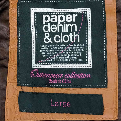 paper denim&cloth レザーツイードドッキング ラーダースジャケット メンズ JPN:L