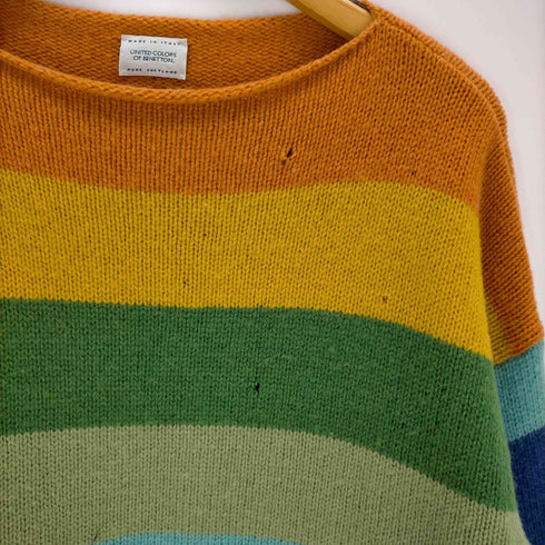 ユナイテッドカラーズオブベネトン UNITED COLORS OF BENETTON イタリア製 マルチカラーニット メンズ