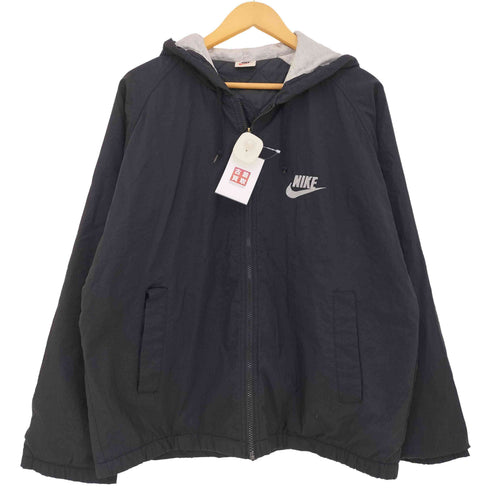 ナイキ NIKE 90S ロゴ刺繍 裏地キルティング 中綿 フーデットジャケット メンズ