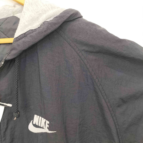 ナイキ NIKE 90S ロゴ刺繍 裏地キルティング 中綿 フーデットジャケット メンズ