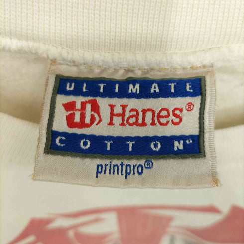 ヘインズ Hanes 90S フロントプリント プルオーバースウェット メンズ