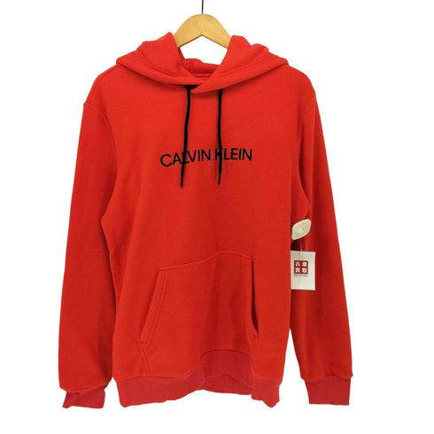 カルバンクラインジーンズ Calvin Klein Jeans ロゴ刺繍 フリース プルオーバー パーカー メンズ import:M