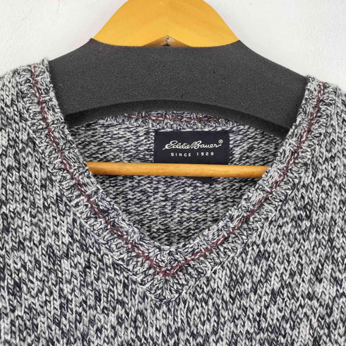 エディーバウアー Eddie Bauer 黒タグ Vネック ウール ニット メンズ JPN:L