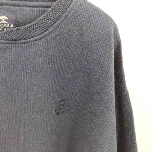 PEBBLE BEACH 90-00S ワンポイント刺繍 サーマル スウェット メンズ