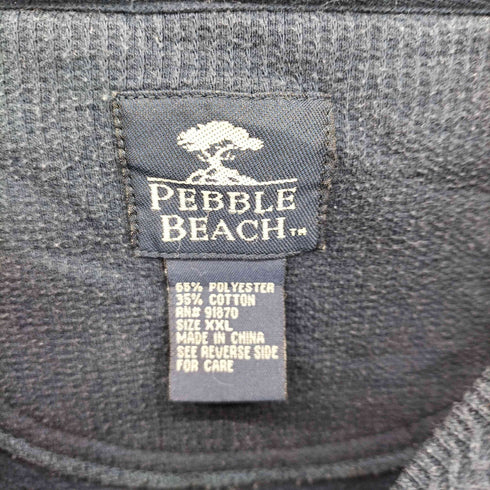 PEBBLE BEACH 90-00S ワンポイント刺繍 サーマル スウェット メンズ