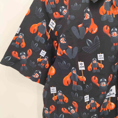 アディダスオリジナルス adidas Originals キャラクター プリント S/S オープンカラーシャツ メンズ JPN:XL