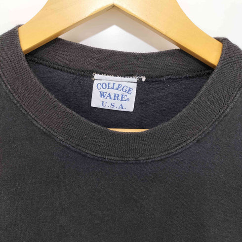 90s COLLEGE WARE USA 刺繍クルーネックトレーナー メンズ